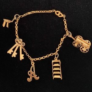 Rare AMCO 14K Gold Filled Charm Bracelet